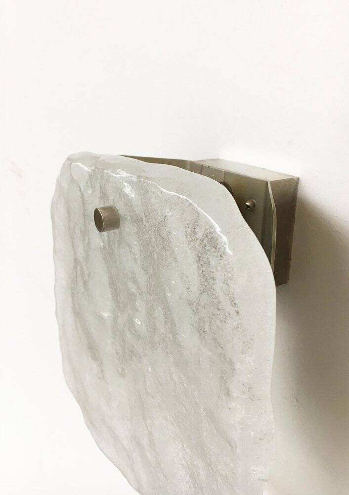 Frosted glass wall lamp by Kalmar Franken KG, 1960s.