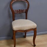 Set of 4 mahogany chairs, Napoléon III period - second half of the 19th century.