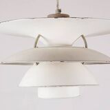 Danish brushed metal pendant light, model PH 6 ½ -6V by Poul Henningsen.