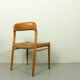 Niels Møller Model 75 oak papercord dining chair for J.L Møller