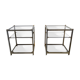 2 Sofa tips glass smoked gold metal