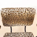 Vintage modernist leopard armchair