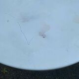 Table de bistrot ronde tripode blanche en acier 60cm