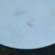 White round tripod bistro table in steel 60cm