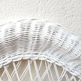 White wicker bedhead  70