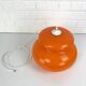 Vintage Space Age Orange Glass Pendant Light