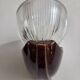 Pair of Art Deco wall lights, ceramic and holophane glass.