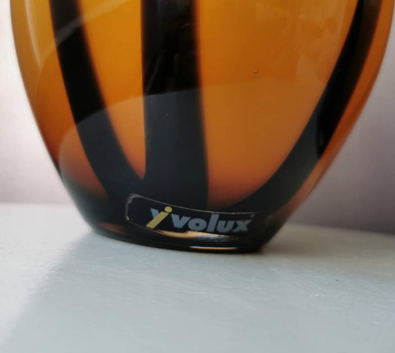 Set of 2 Italian lamps in Volux glass, 80s