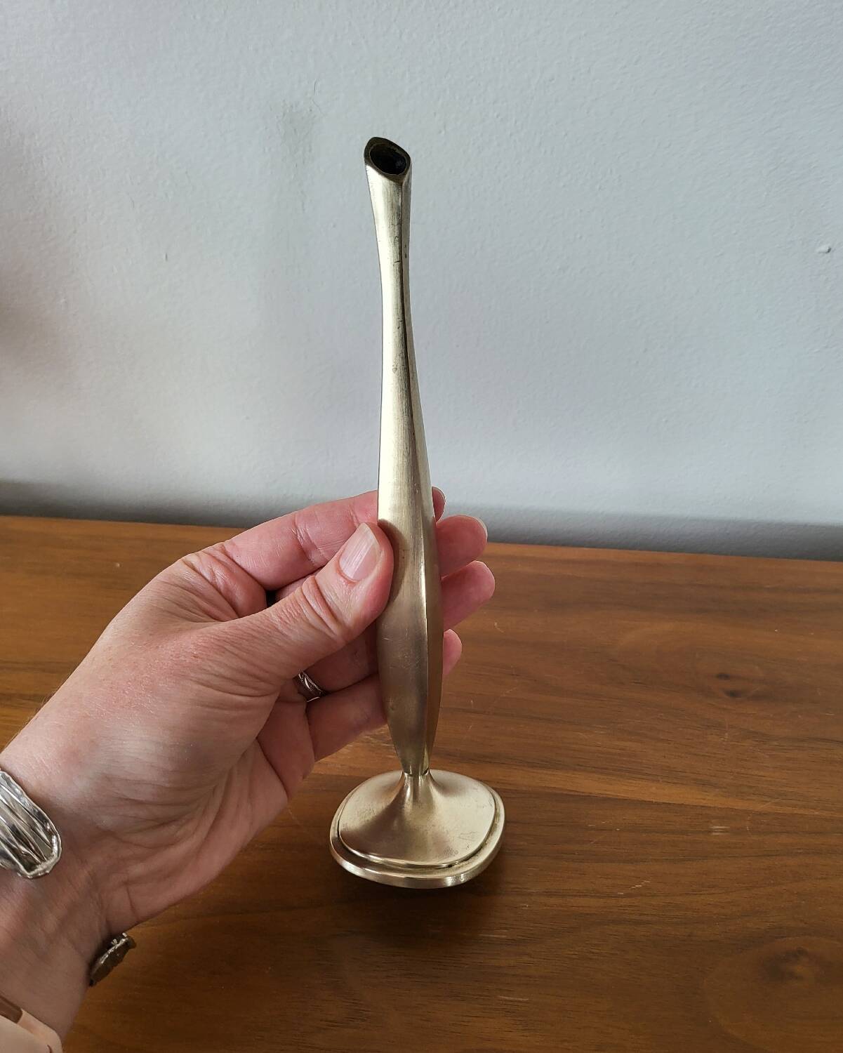 Brass soliflore vase