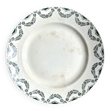 Badonviller round dish in iron clay, "Trianon" service