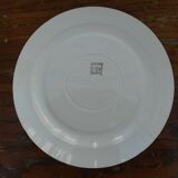 Six flat plates made of "Salins" earthenware