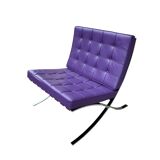 Purple lounge chair Barcelona by Mies van der Rohe for Knoll