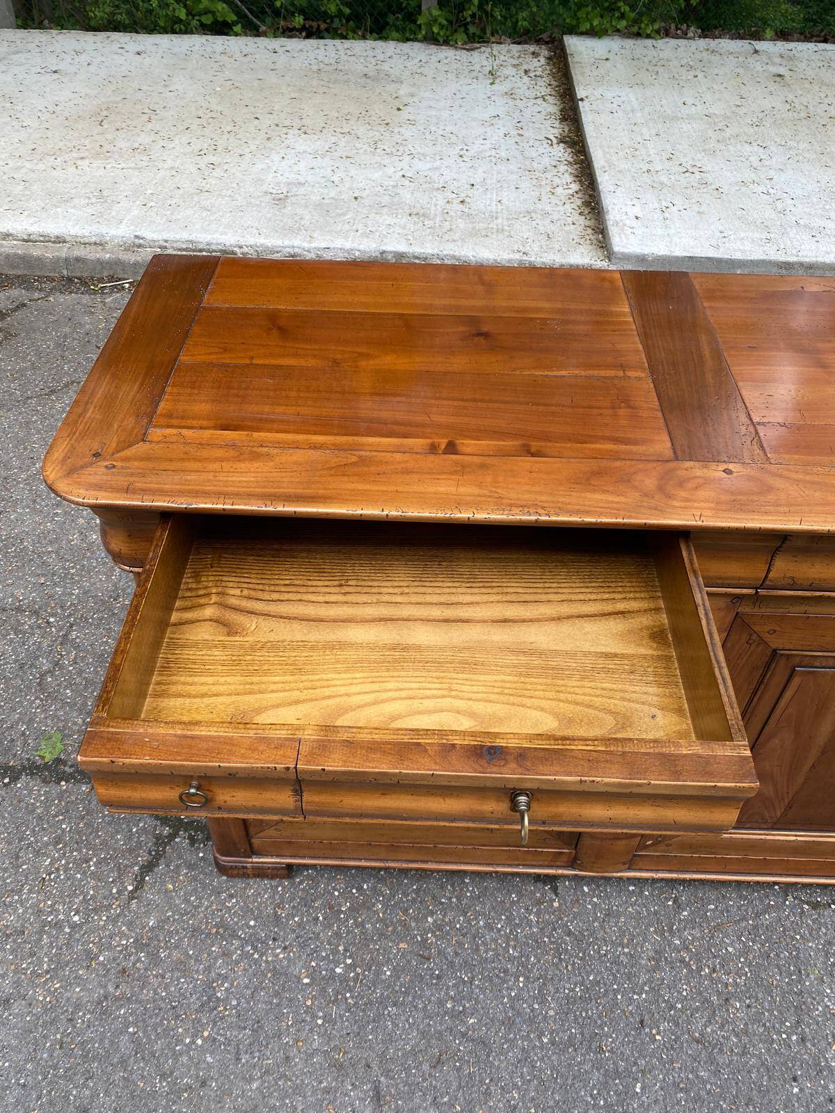 Louis Philippe solid oak sideboard with 3 drawers and 3 doors