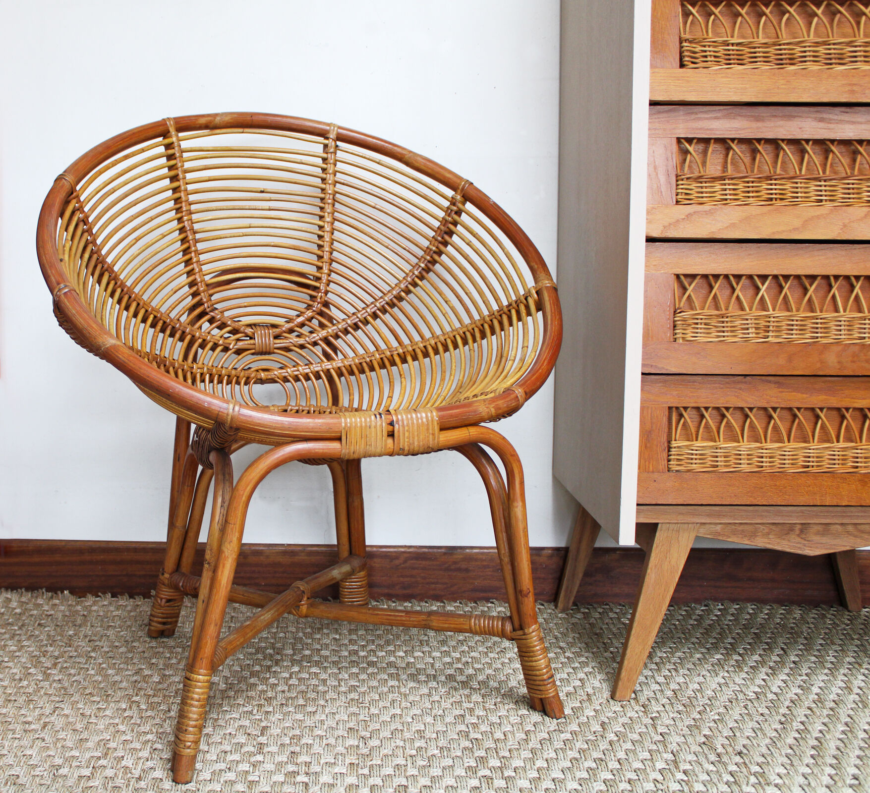 Rattan armchair