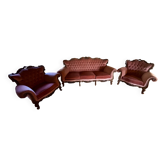 Salon style Napoléon III velours rose