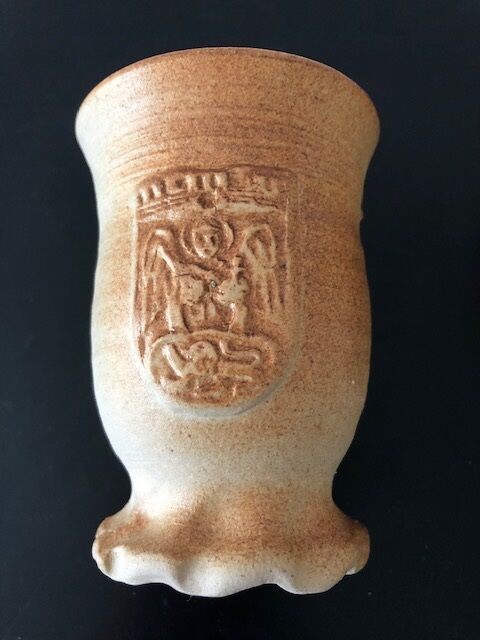 3 verres en poterie de Siegburg (Allemagne)