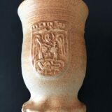 3 Siegburg pottery glasses (Germany)