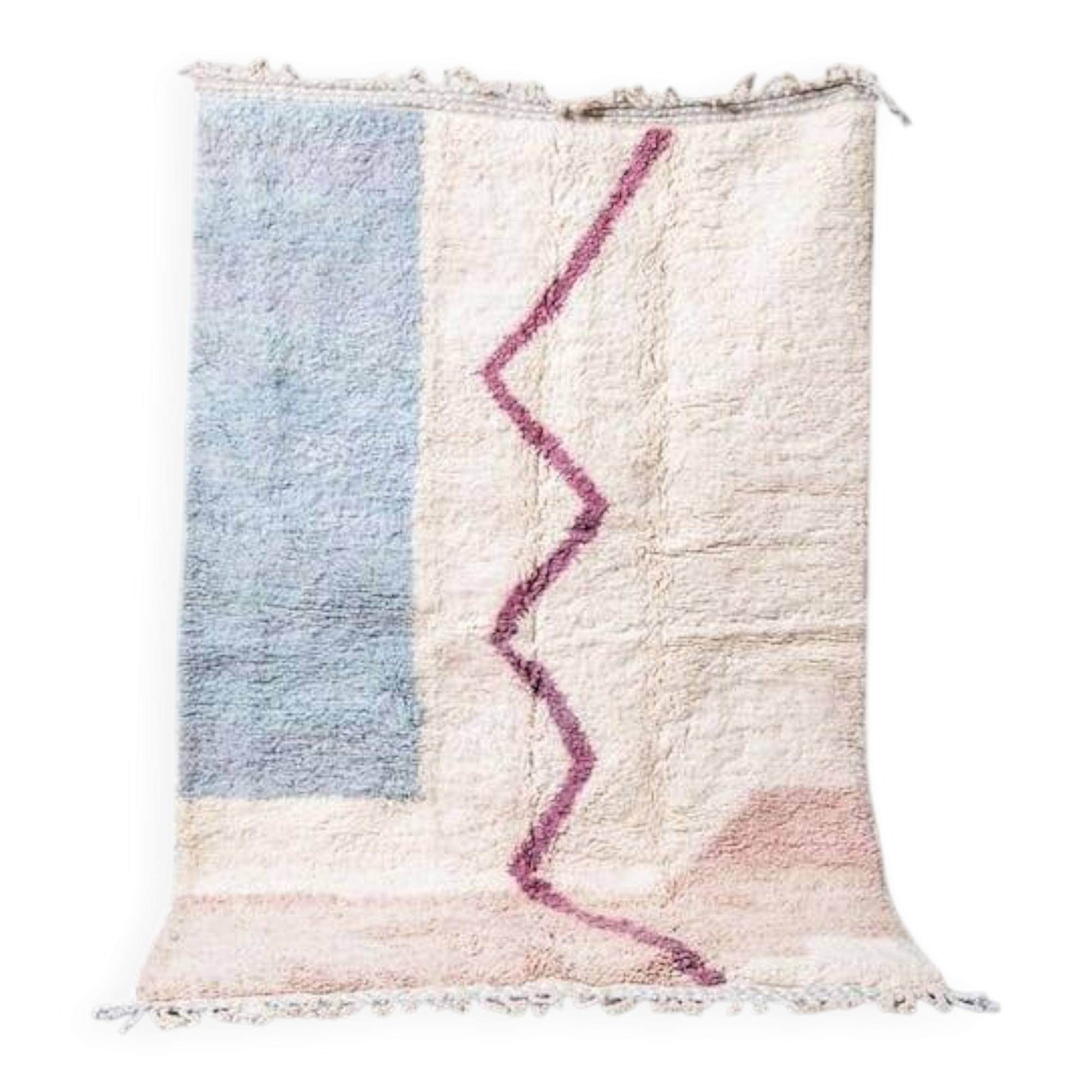 Traditional hand-woven Beni Ouraine rug, size 150 x 250 cm