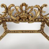 Large French octagonal gilded wooden mirror in Louis XVI style