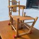 Vintage wooden toy doll high chair from the 70s