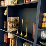Trio of "Trumpet" brass candlesticks - 1960