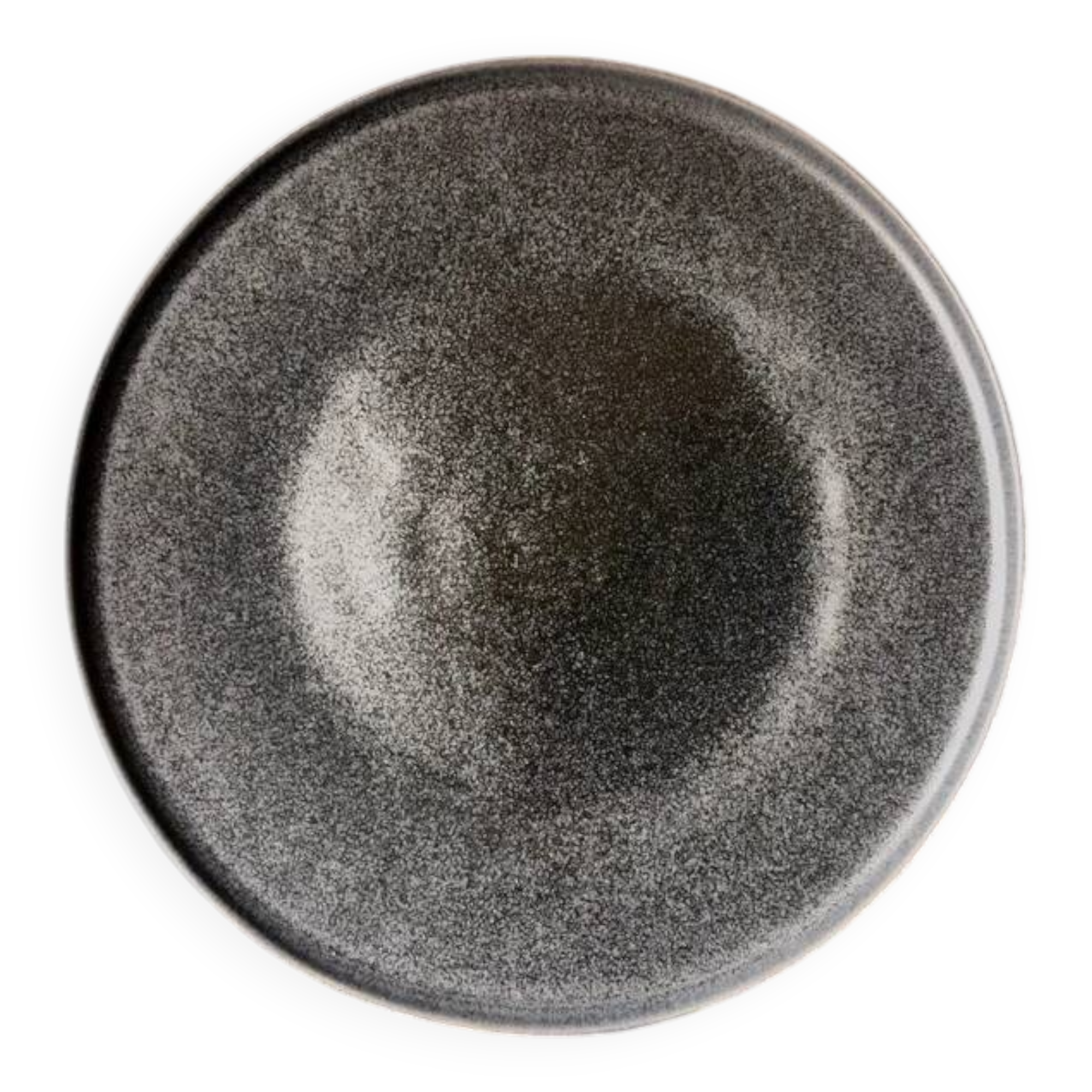 Black stoneware plate 22 cm