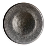 Black stoneware plate 22 cm