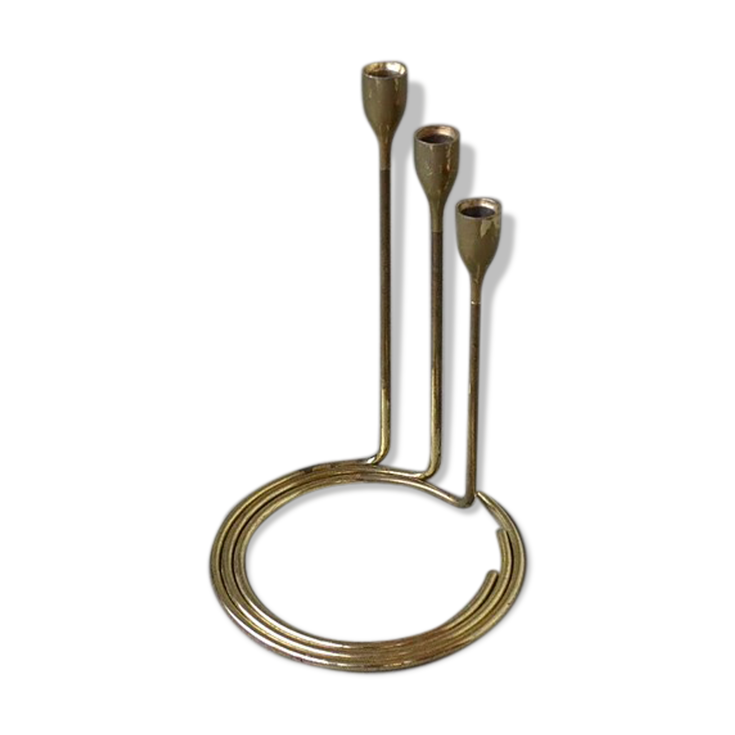 Set of candlesticks in brass 1960