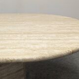 XL dining table in travertine, Italy circa 1970