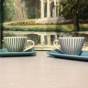 4 tasses à café en céramique vintage éditées par lbvyr circa