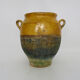Magnificent glazed yellow confit pot, south-west of France. 19th century.