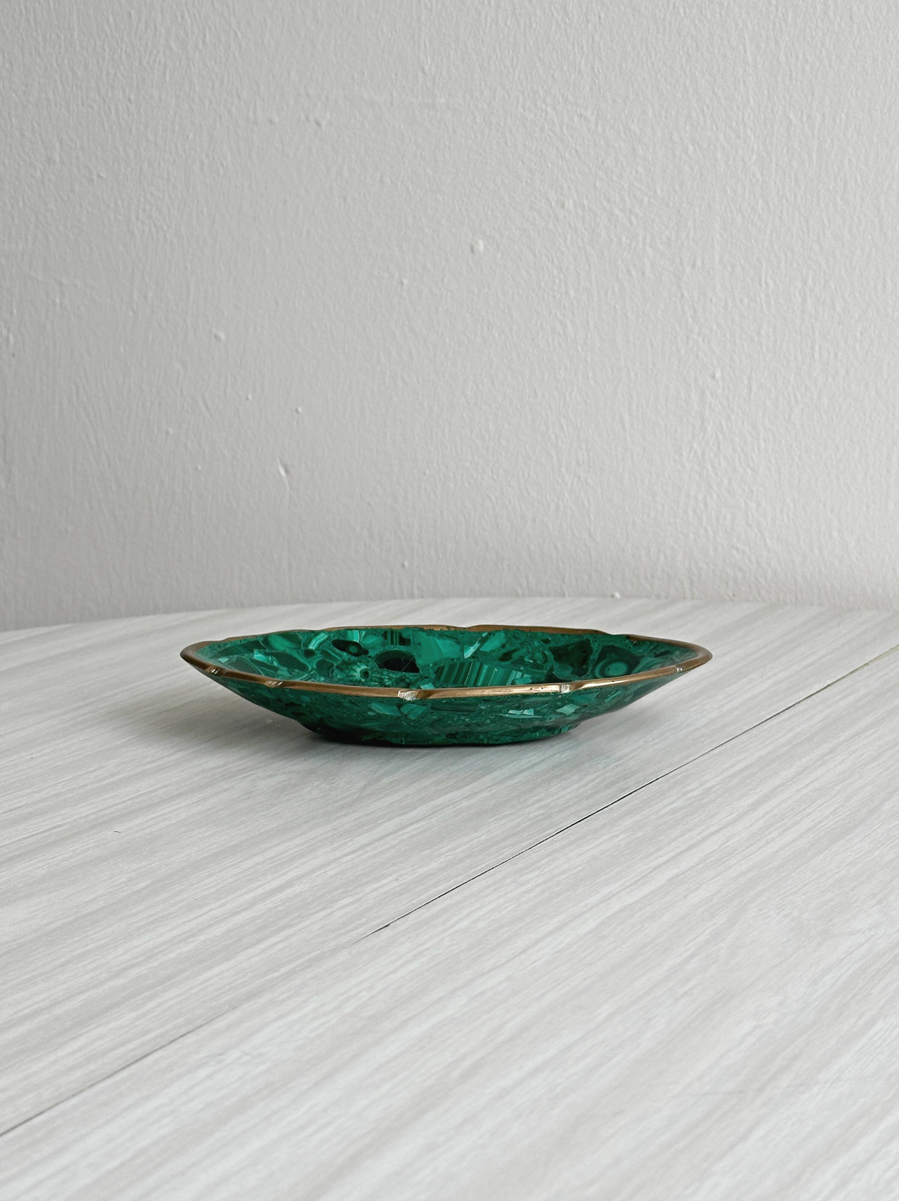 Malachite soap dish pocket tray