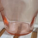 Vintage pink glass bottle vases