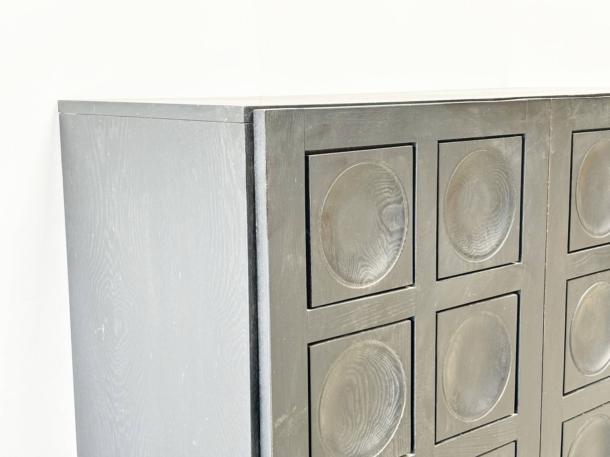 1970's Belgian brutalist graphical Musterring bar cabinet