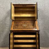 Lemarchand-Lemoine: Scriban cabinet stamped Napoleon III period in marquetry