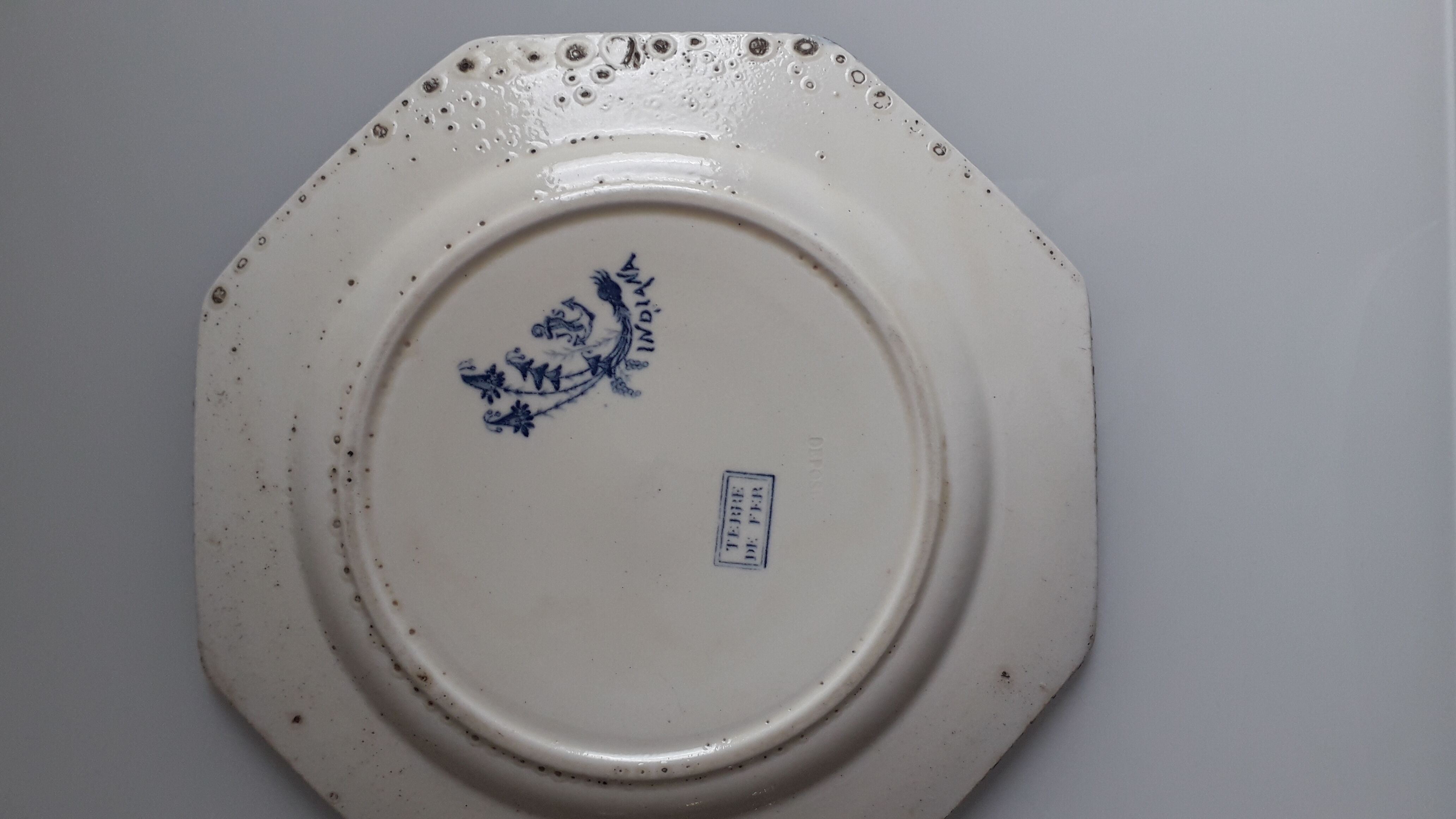 Duo of plates of clairfontaine model INDIANA