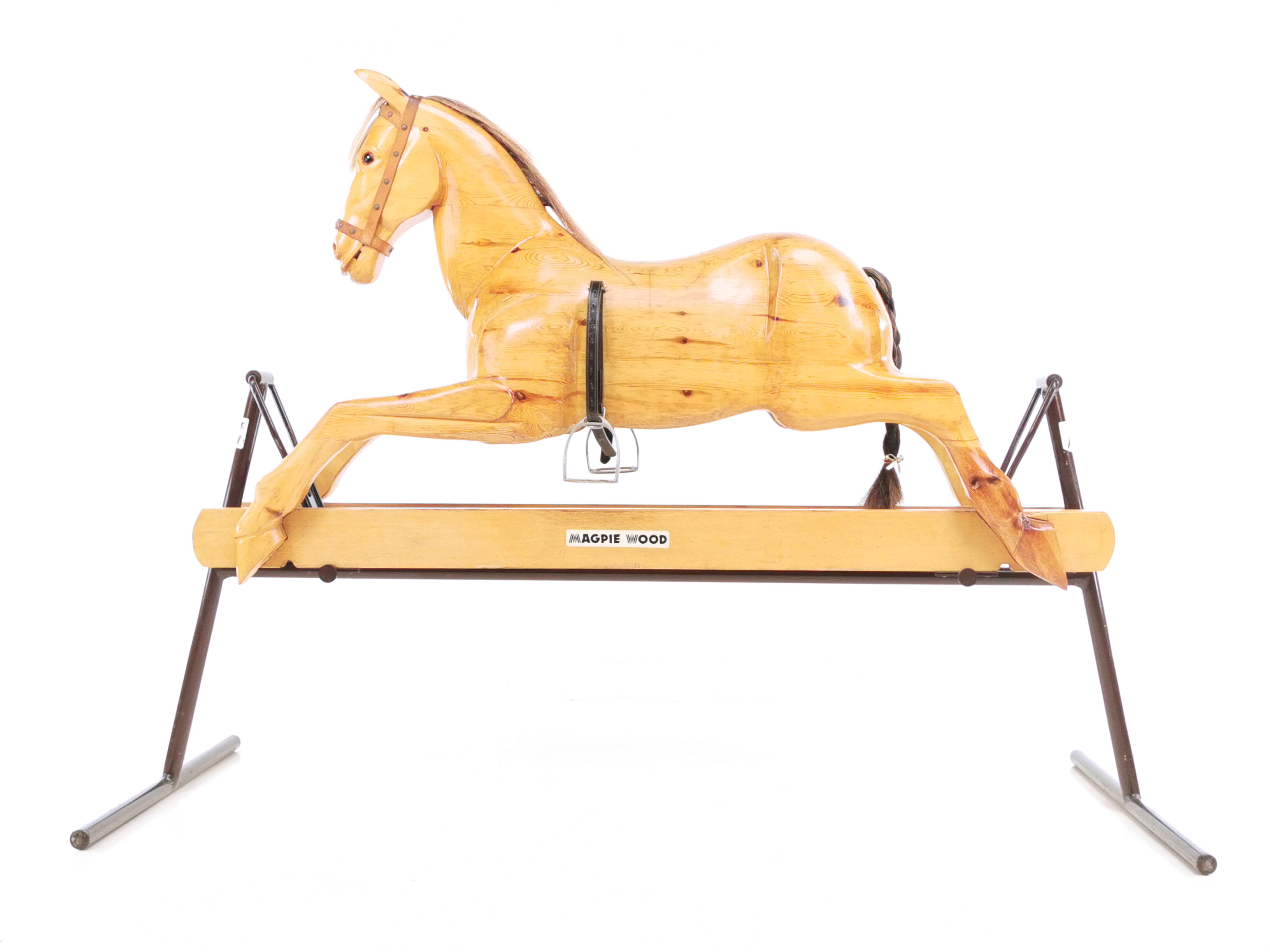 Vintage english handmade childs rocking horse