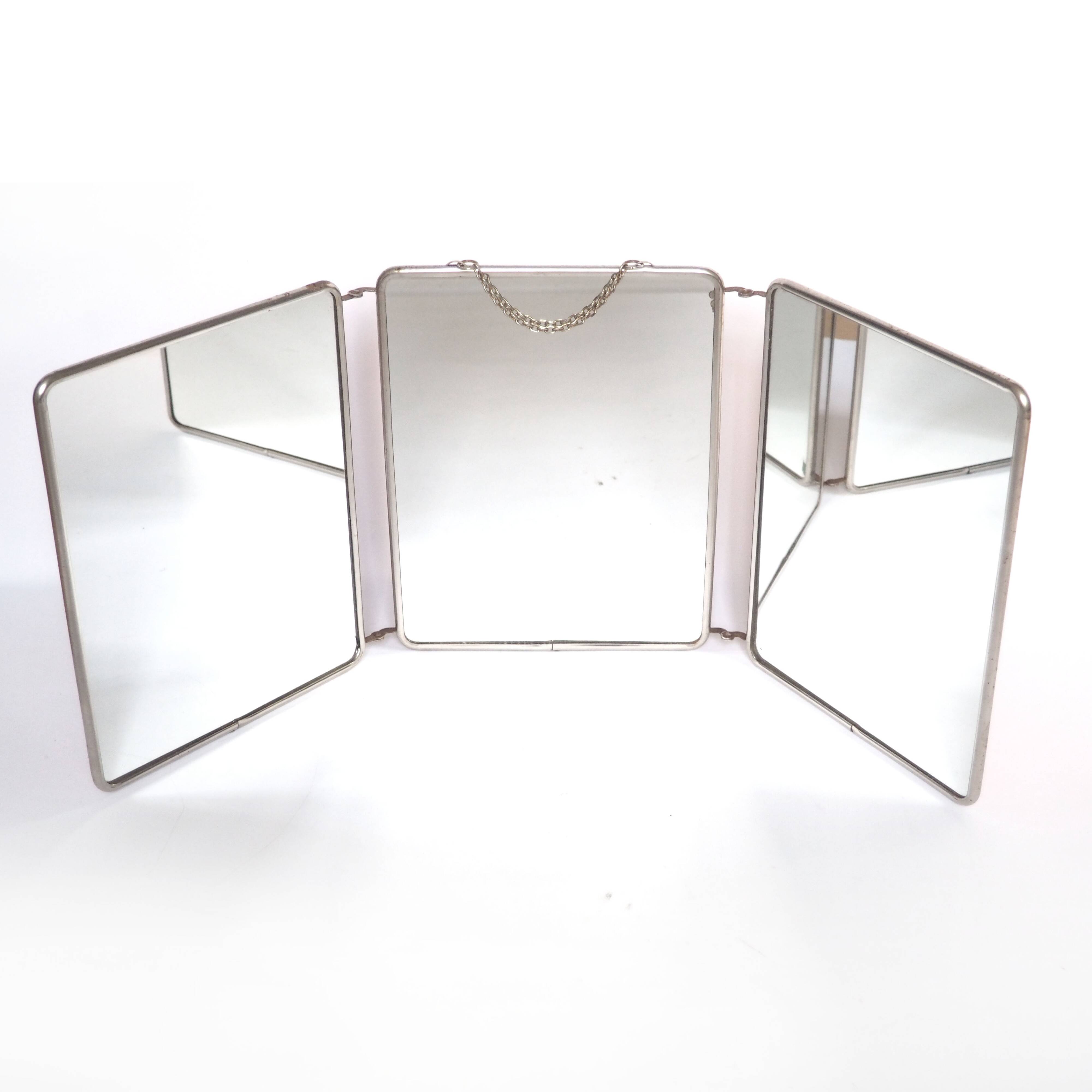 Triptych barber mirror