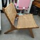 Chaise lounge rotin