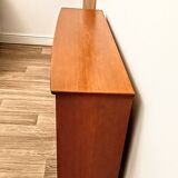 Mid Century Small Sideboard With Sliding Glass Doors