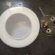 Ceiling lamp old round globe opaline white industrial Art Deco ø 27.5 cm