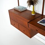 Teak modular shelving unit, Danish design, 1960s, manufactured by Hansen &