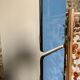 Hosie/wardrobe 2 doors in blue formica