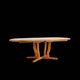 Brutalist extendable table in pine, Rainer Daumiller, Denmark, 1970s.