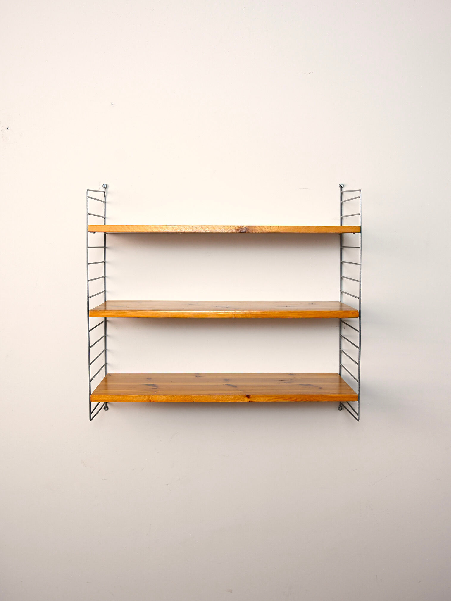 Swedish pine and metal shelf