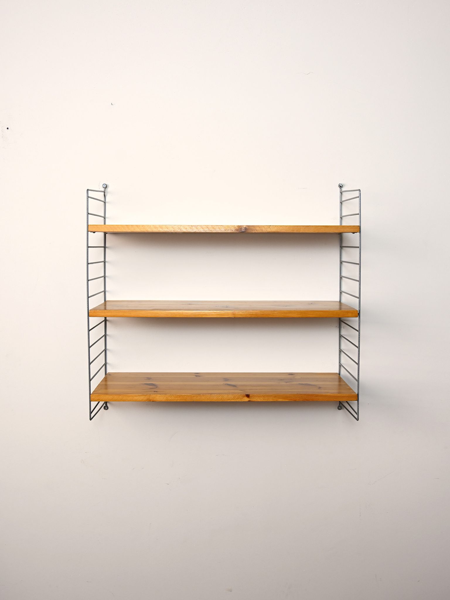 Swedish pine and metal shelf