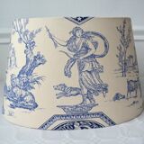 Blue toile de jouy lampshade