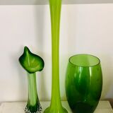Vase feuille en verre doublé