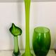 Vase feuille en verre doublé