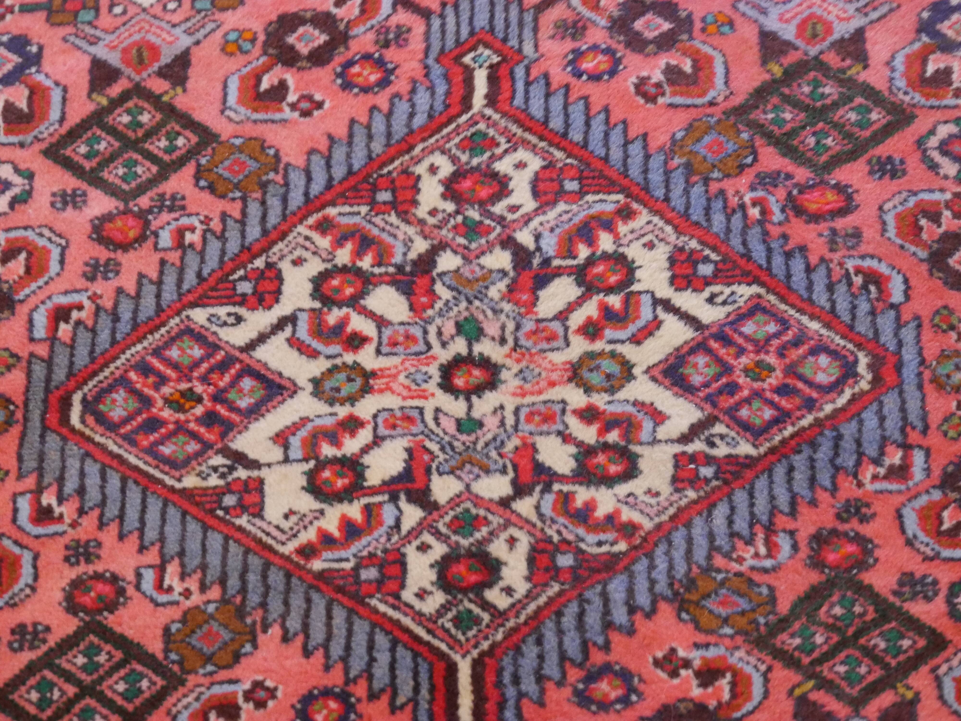 Vintage Persian Hamadan Handmade Oriental Carpet 103x150cm